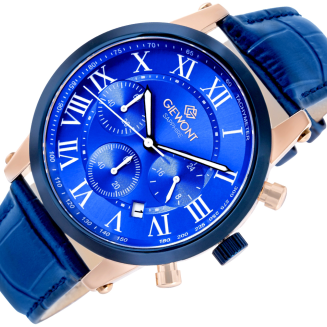 Zegarek Męski Giewont Chronograph Sapphire Miedziano Niebieski GW6260-A5 - 3