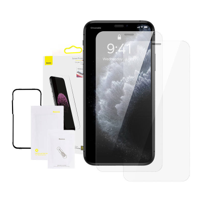 Szkło hartowane BASEUS 0.3mm do iPhone XS Max/11 Pro Max 2szt.