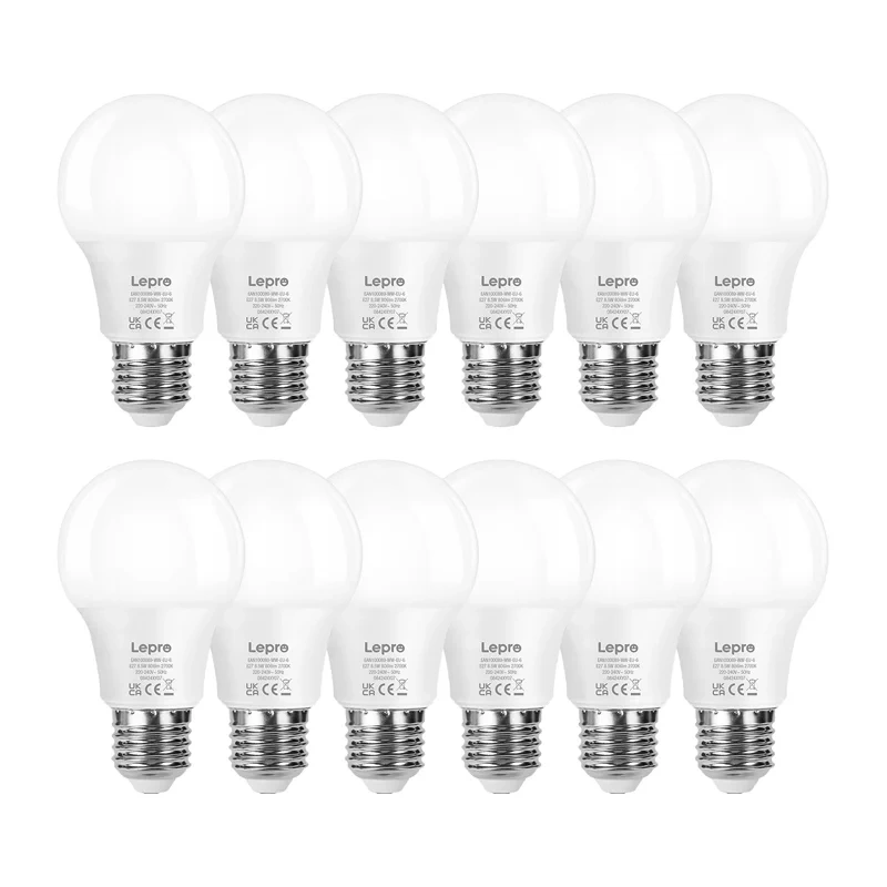 Żarówka LED LEPRO 100089-WW-EU-12 E27 A60 8,5W (60W) 806lm 2700K ciepła 180° 12 szt.