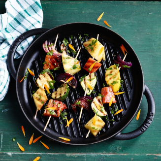 Żeliwna patelnia grillowa Staub z dwoma uchwytami 22 cm black - 4