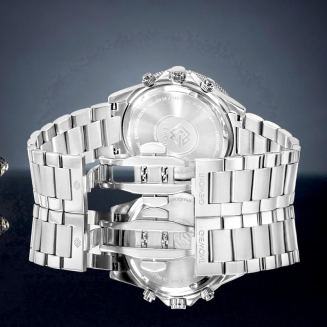 Zegarek Męski Giewont Chronograph Sapphire Srebrno Niebieski GW3520-B3 - 6