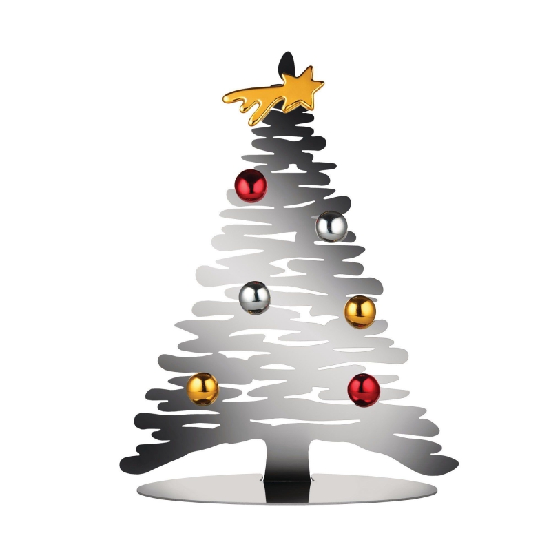 Alessi Bark polished steel Christmas tree with magnets, 30 cm