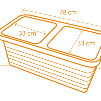 PLASTIA BERBERIS DUO Donica samonawadniająca 78x39 cm brązowy - 4