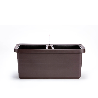 Donica samo-nawadniająca Urbalive Berberis Duo brązowy 78x39 cm - 2