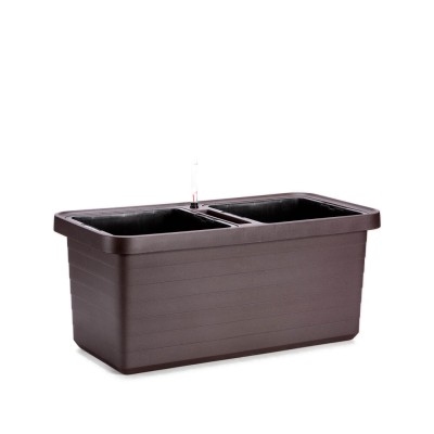 Donica samo-nawadniająca Urbalive Berberis Duo brązowy 78x39 cm
