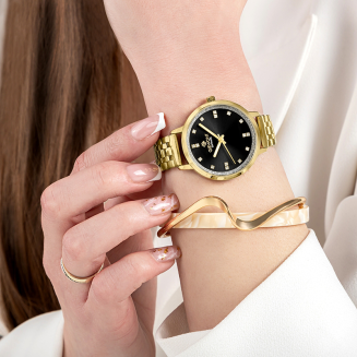 Zegarek Damski Giewont Sapphire Złoto Czarny GW7370-B4 - 4