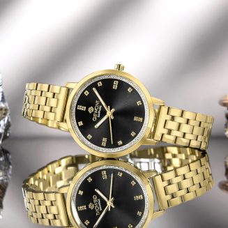 Zegarek Damski Giewont Sapphire Złoto Czarny GW7370-B4 - 6