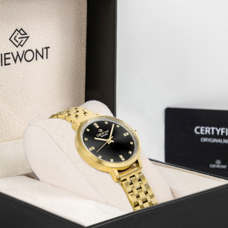 Zegarek Damski Giewont Sapphire Złoto Czarny GW7370-B4 - 8