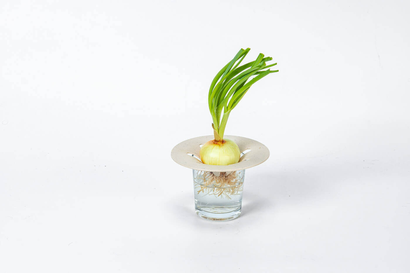 PLASTIA Miseczka na awokado i cebulę z filtrem 16 cm kremowy