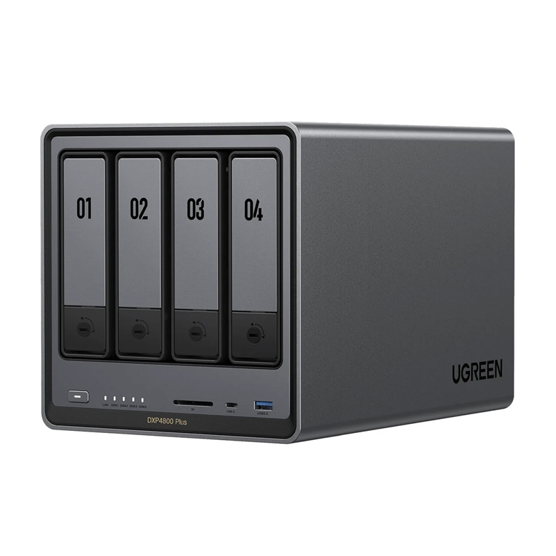  Ugreen DXP4800 Plus NAS File Server, 4-Disk, Intel 8505, 8GB DDR5, 2.5GbE, 4K HDMI, SD 3.0