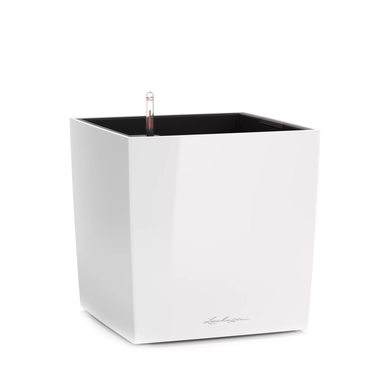 Donica Lechuza Cube Premium 30 | 40 | 50 biały połysk