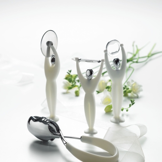  Casa Bugatti Molla Kiss salad tongs, white - 3