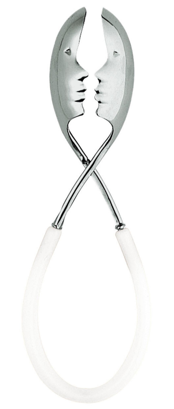  Casa Bugatti Molla Kiss salad tongs, white