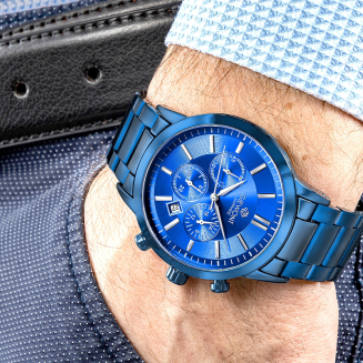 Zegarek Męski Giewont Chronograph Sapphire Niebieski GW8510-B4 - 4