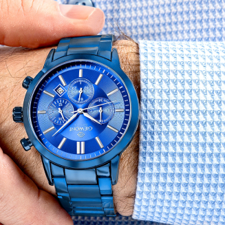 Zegarek Męski Giewont Chronograph Sapphire Niebieski GW8510-B4 - 5