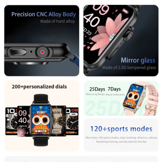 Smartwatch Damski RUBICON RNCF06 Black SMARUB222 - 9