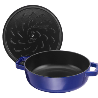 Głęboka patelnia do duszenia z pokrywą Staub Chistera 28 cm dark blue - 3
