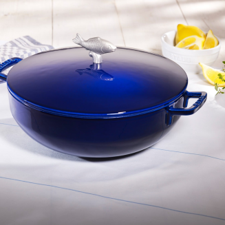 Głęboka patelnia do duszenia z pokrywą Staub Chistera 28 cm dark blue - 5