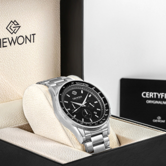 Zegarek Męski Giewont Chronograph Sapphire Srebrno Czarny GW3520-B2 - 7