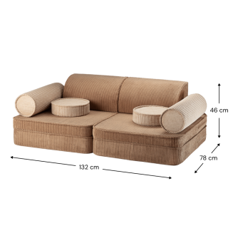  Wigiwama Settee Toffee Children's Sofa - 3