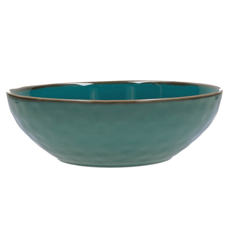  Rose&Tulipani | Set of 2 Concerto Ottanio salad bowls - Blue-green, 26 cm