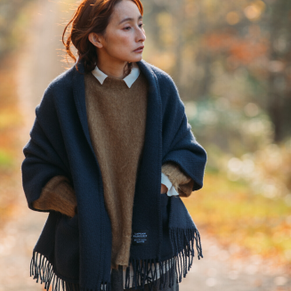 Szal z kieszeniami Lapuan Kankurit UNI midnight blue 60x170 cm - 5