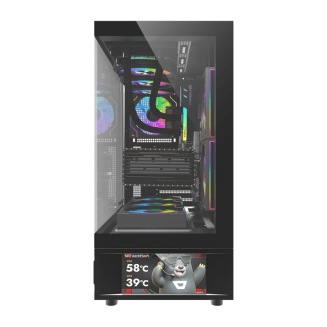  DarkFlash DS950V Computer Case with Display (Black) + 6 Fans - 3