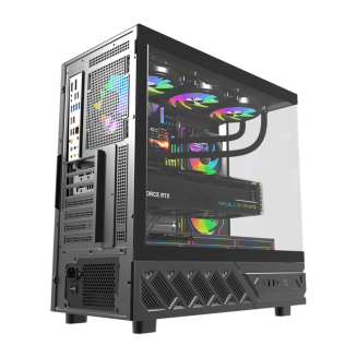  DarkFlash DS950V Computer Case with Display (Black) + 6 Fans - 8