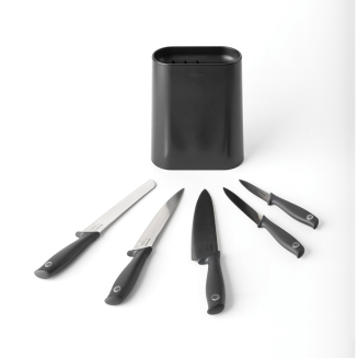 Zestaw 5 noży w bloku Brabantia Tasty+ Dark Grey - 3