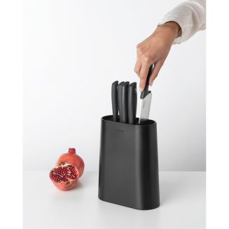 Zestaw 5 noży w bloku Brabantia Tasty+ Dark Grey - 10