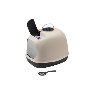 Zakryta kuweta dla kota United Pets Minu różowo-szara - 4