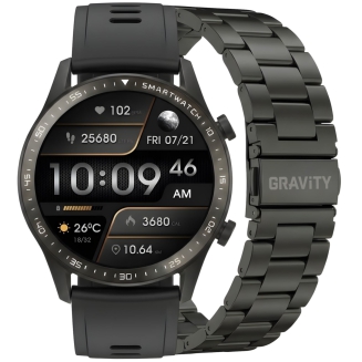 Smartwatch Gravity Czarny Bransoleta i Pasek GT10-1 - 12