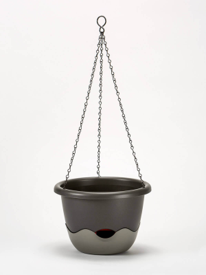 PLASTIA MARETA Donica samonawadniająca okrągła 25 cm szary