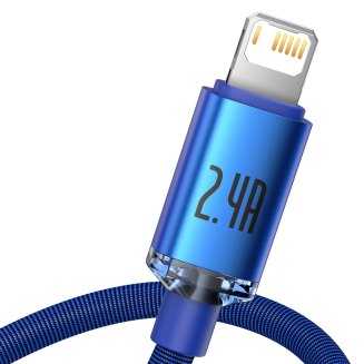 Kabel BASEUS Crystal Shine USB-A-Lightning 1.2m (niebieski) - 4