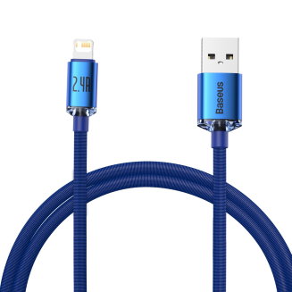 Kabel BASEUS Crystal Shine USB-A-Lightning 1.2m (niebieski) - 2