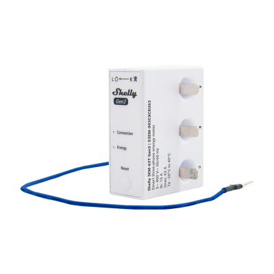  SHELLY 3EM-63T Gen3 Wi-Fi Energy Meter (Flat Clamp)