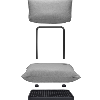 Fotel ogrodowy Fatboy Paletti Seat Rock Grey - 2