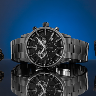 Zegarek Męski Giewont Chronograph Sapphire Czarny GW4580-B1 - 5