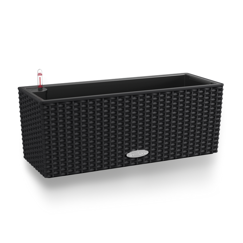 Donica Lechuza Balconera Cottage 50 | 80 grafitowy czarny