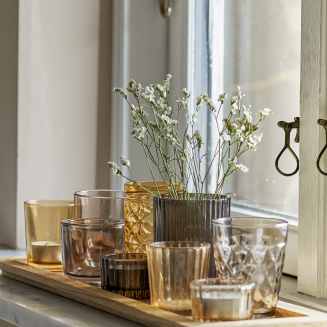 Zestaw 9 świeczników z tacą Bloomingville Sanga Brown - 2