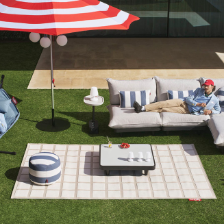 Dywan outdoorowy Fatboy Carpretty Grand Checky Cream/White 200x290 cm - 4