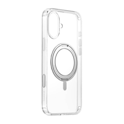 Etui magnetyczne BASEUS SkyRing 360° do iPhone 16 stojak (przezroczyste)