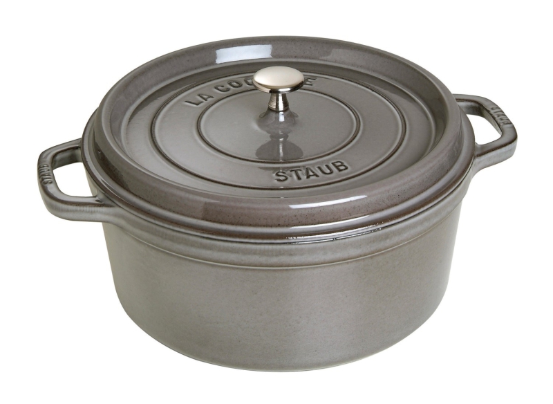  Round cast iron pot Staub - 5.2 ltr, graphite