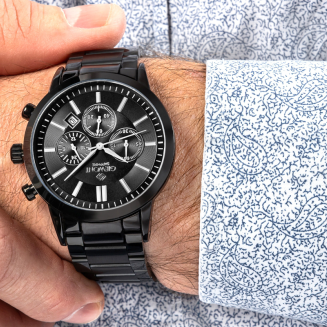 Zegarek Męski Giewont Chronograph Sapphire Czarny GW8510-B2 - 5