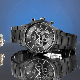 Zegarek Męski Giewont Chronograph Sapphire Czarny GW8510-B2 - 6