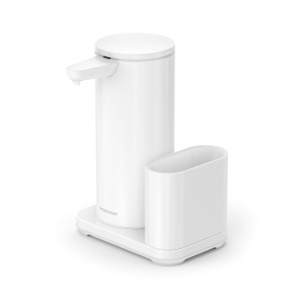 Dozownik bezdotykowy z akumulatorem i pojemnikiem na akcesoria Simplehuman biały - 4