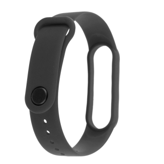 Pasek silikonowy do Xiaomi 5/6 - czarny - 2