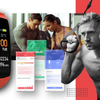 Smartwatch GIEWONT Czarno Czerwony 2 Paski GW200-1 - 6