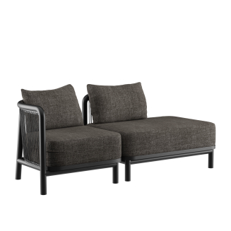 Sofa ogrodowa SACKit Kirra Lounge Sofa 2 Seater Open End Noir - 4