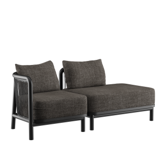 Sofa ogrodowa SACKit Kirra Lounge Sofa 2 Seater Open End Noir - 4